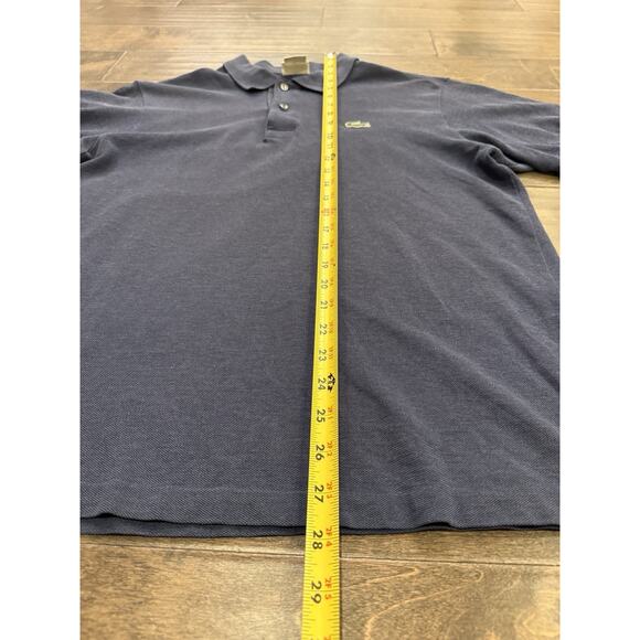 Lacoste Mens Blue 1/4 Button Polo Crocodile Logo Classic Fit T-Shirt Size 4 - Picture 7 of 8